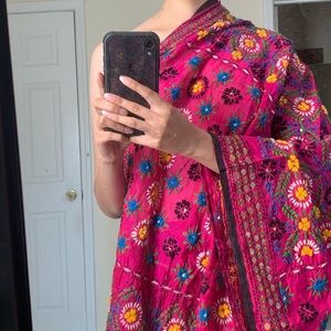 Colorful Hand Stitched Scarf Wrap